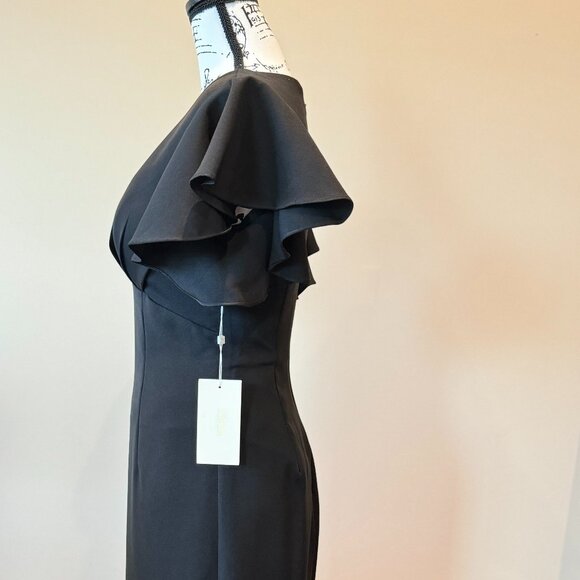 TS Couture NWT Black Evening Cocktail Dress Size 4 - Picture 4 of 6